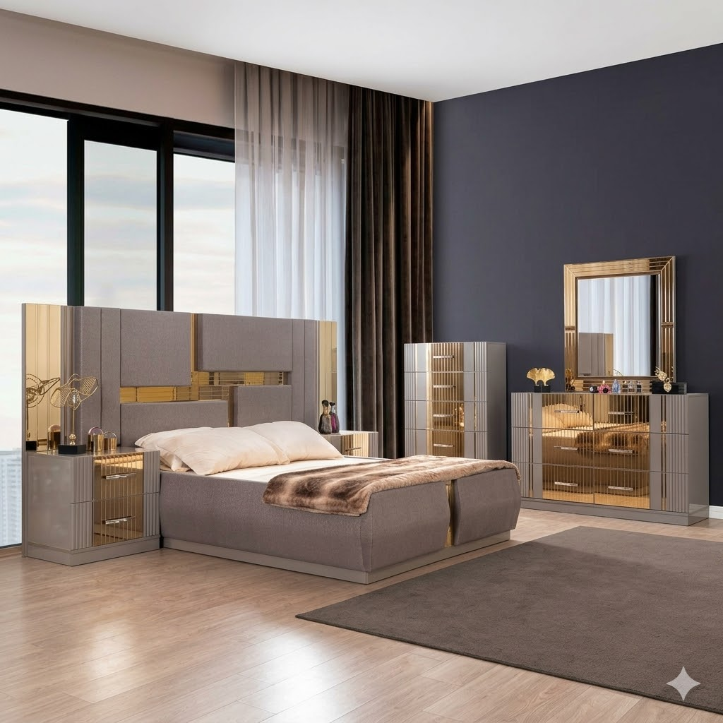 Rivano Obsidian Bedroom Set