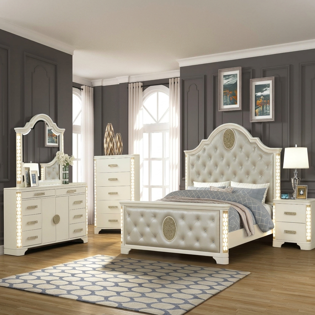 Rivano Royal Gold Bedroom Set