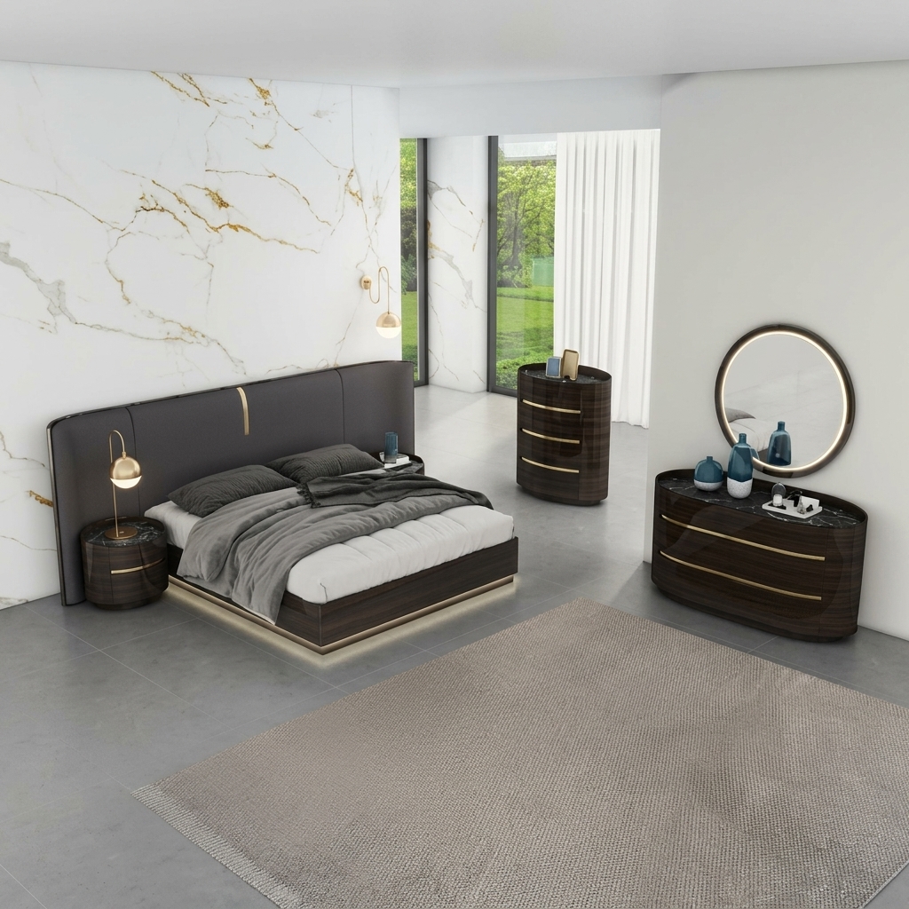 Rivano Sperenza Oak Elite Bedroom Set