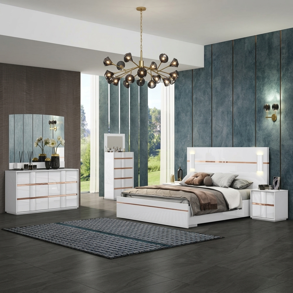 Rivano Titanium Aura Bedroom Set